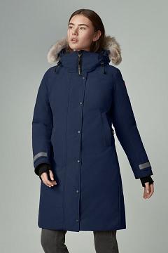 Chamarras Canada Goose Mujer México - Sherbrooke Abrigos Azul Oscuro Marino PY0347865